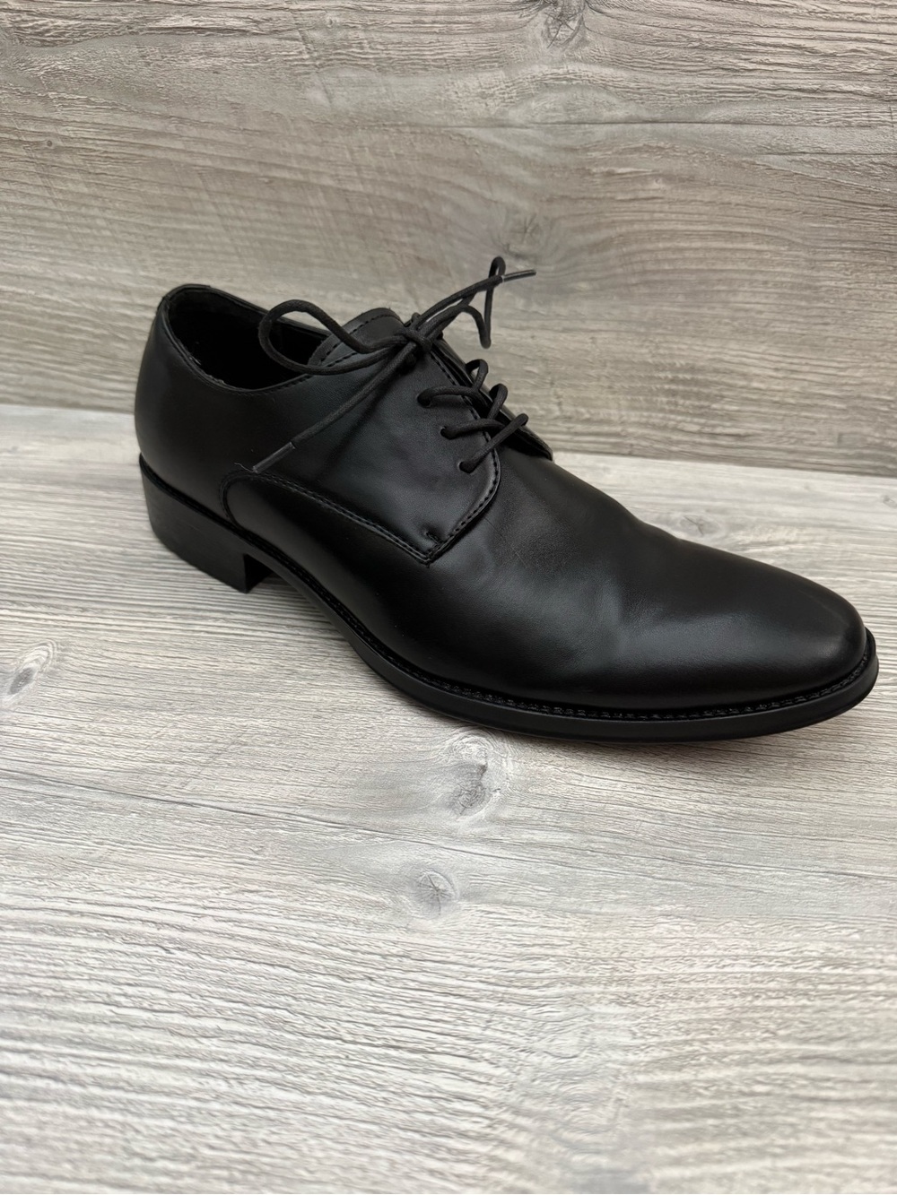 J F Corvus Classic Black Derby Shoes - Men's Dress Oxfords size 9.5
